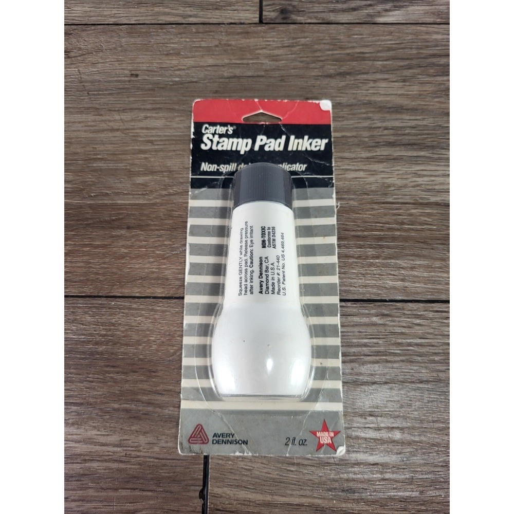 Avery Carter's Stamp Pad Inker, 2 Ounce, Black, 1 Inker Vintage NOS